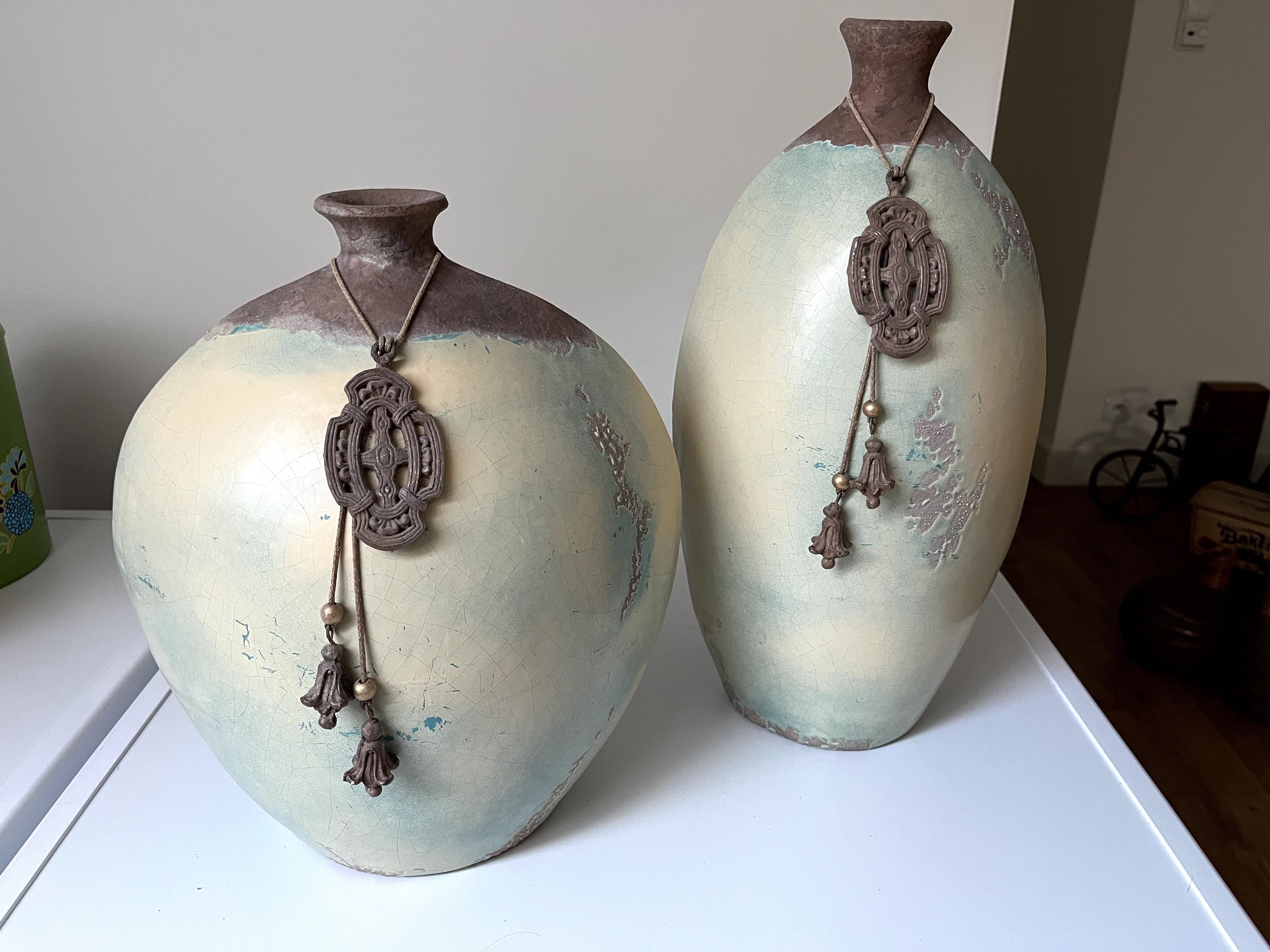 Komplet 4x Wazon Dzban Indonezja Rustykalny Retro Ceramiczny ceramika