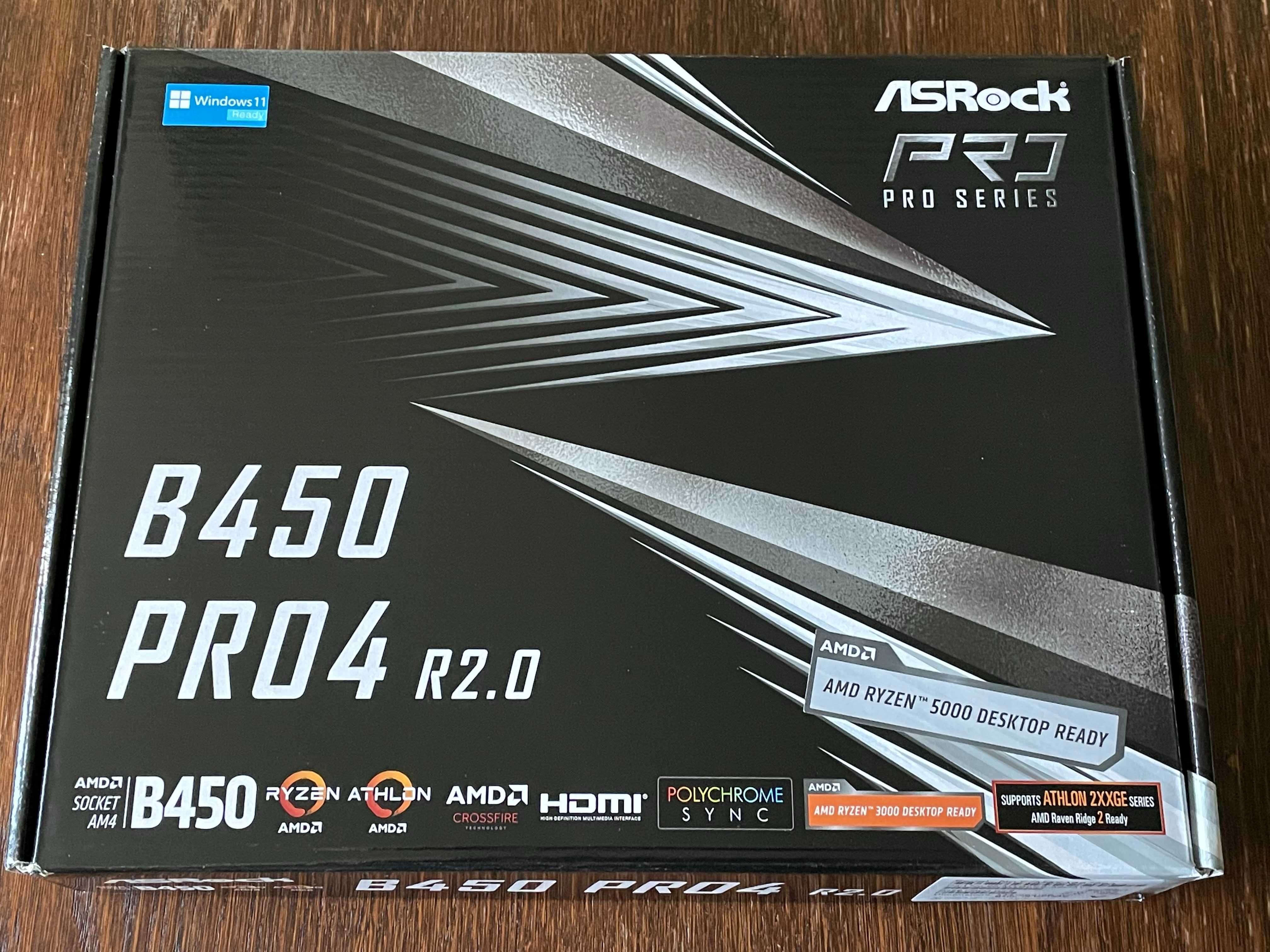 Материнская плата ASRock B450 Pro4 R2.0 (sAM4, AMD B450)