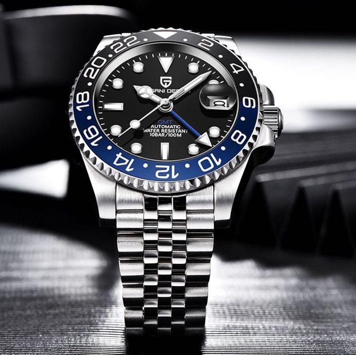 Pagani design automático de vidro safira 40mm à prova de água