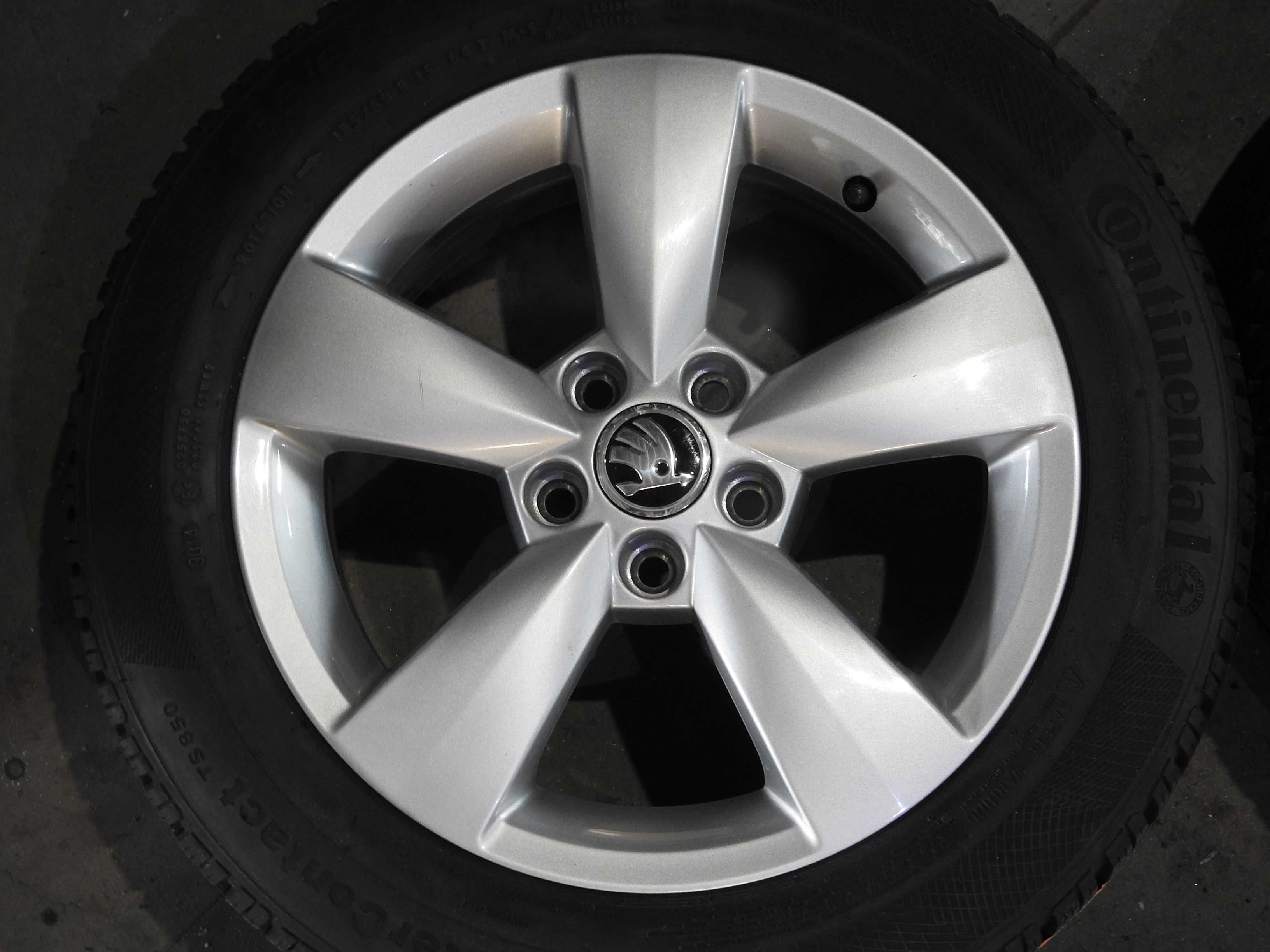 4x ALUFELGI SKODA 15" 5x100 6J ET38 oryginał 5JA Jak NOWE DEMO