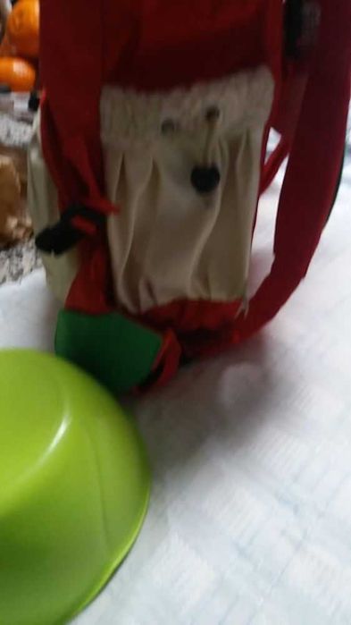Mochila de Menina Vermelha Ovelha com Pêlo United Collors of Beneton