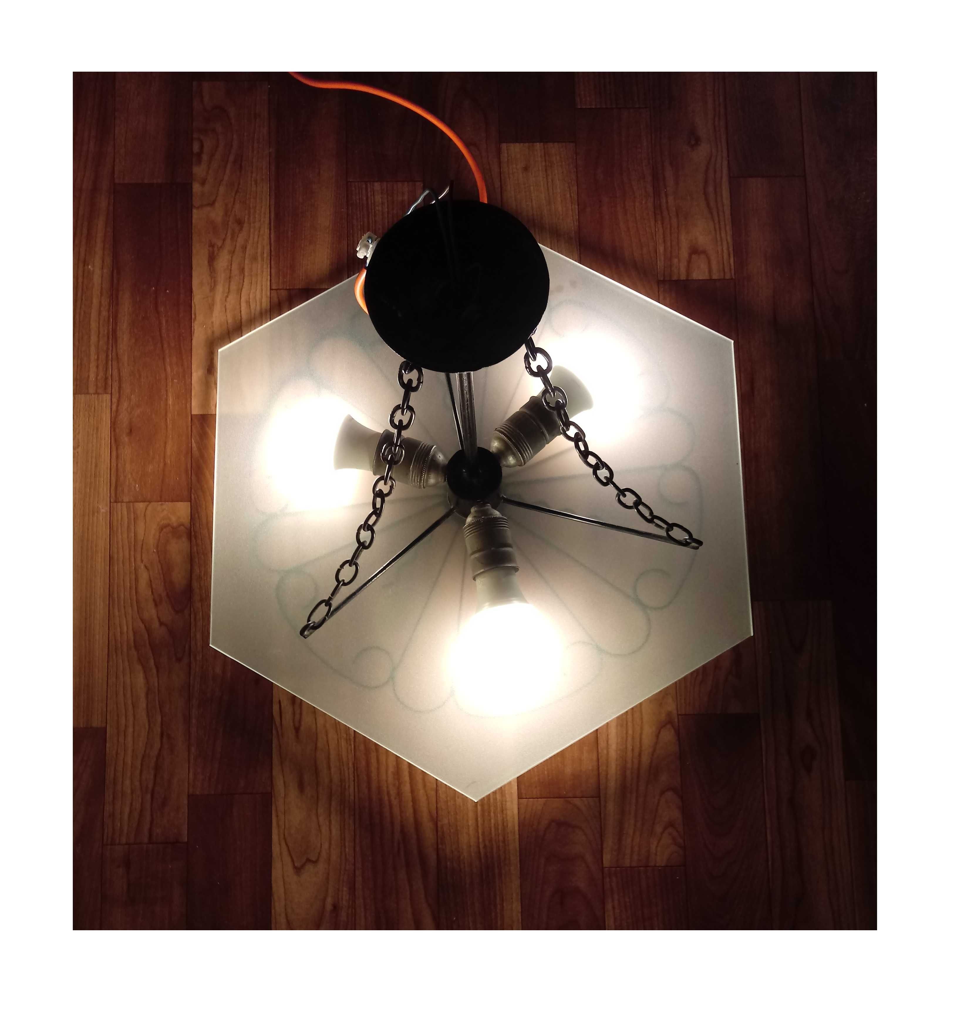 Lampa sufitowa na 3 żarówki E27 w stylu Retro