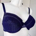 NEW LOOK Piękny granatowy miękki biustonosz 36DD 80E - NOWY