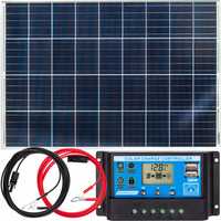 Panele fotowoltaiczne bateria słoneczna 100W 12V regulator (ZES207)