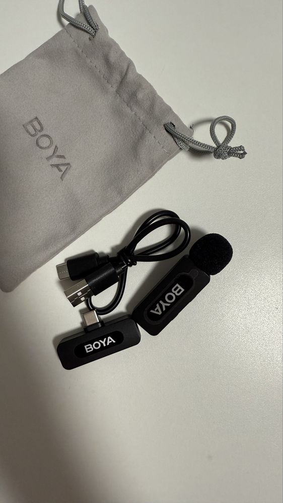 Петличний мікрофон BOYA BY-V10 з адаптером USB Type-C