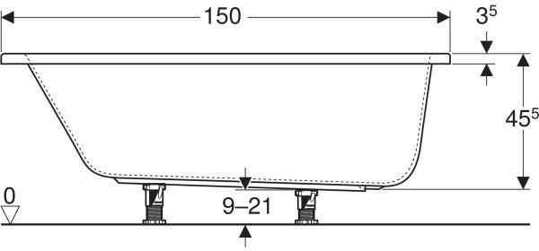Wanna Geberit Perfect 150x75 (554.071.01.1)