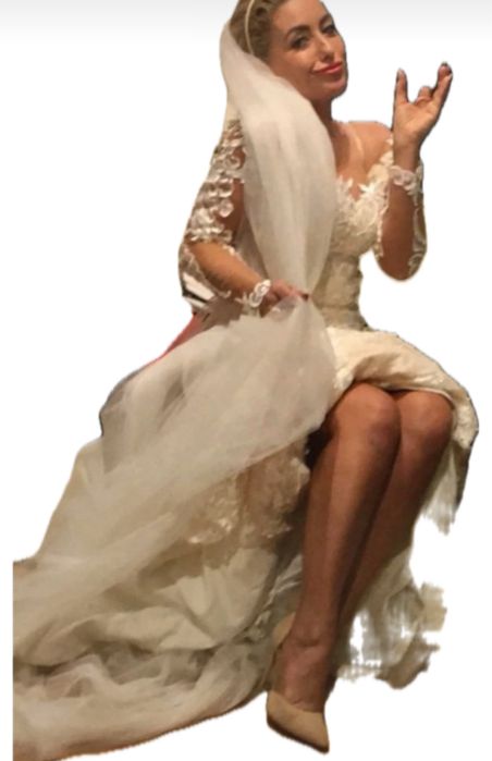 Suknia ślubna szyta na miate rozm 36/S