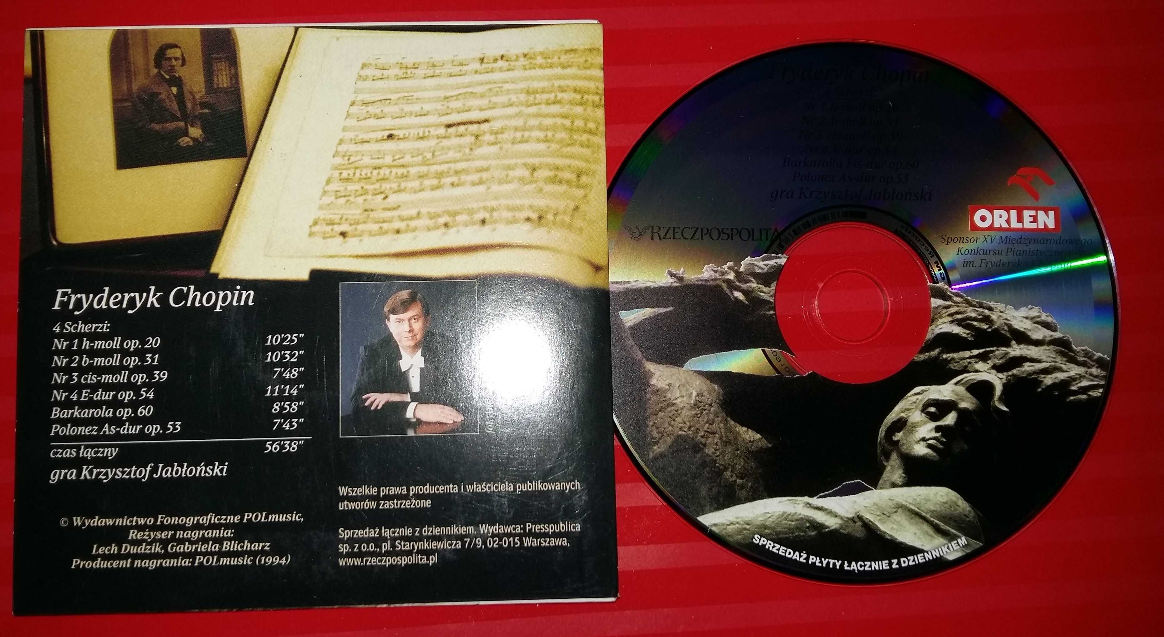 Fryderyk Chopin gra Krzysztof Jabłoński płyta cd.