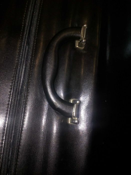 Teczka aktówka męska z ekoskóry, czarna