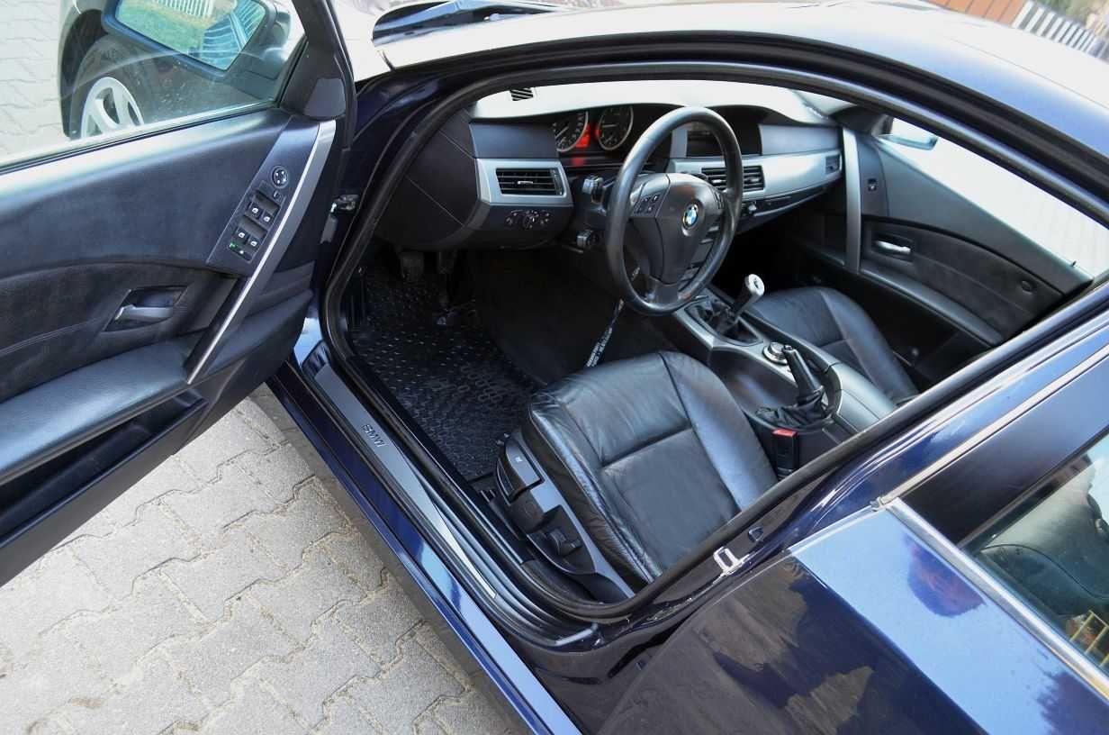 Mocne BMW e60 skóry MONACOBlau navi PROFESSIONAL rej PL