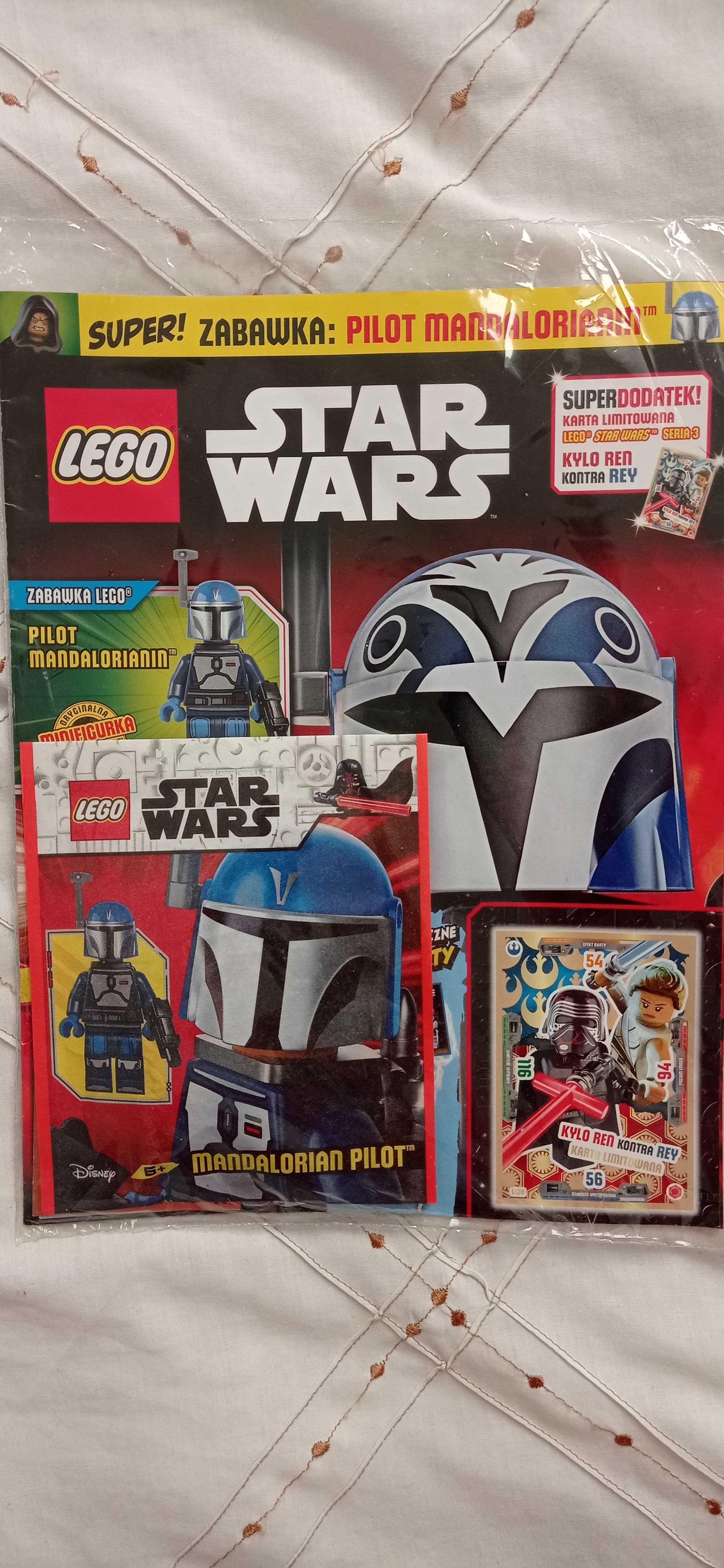 Gazetka Lego star wars z figurką Mandalorian pilot