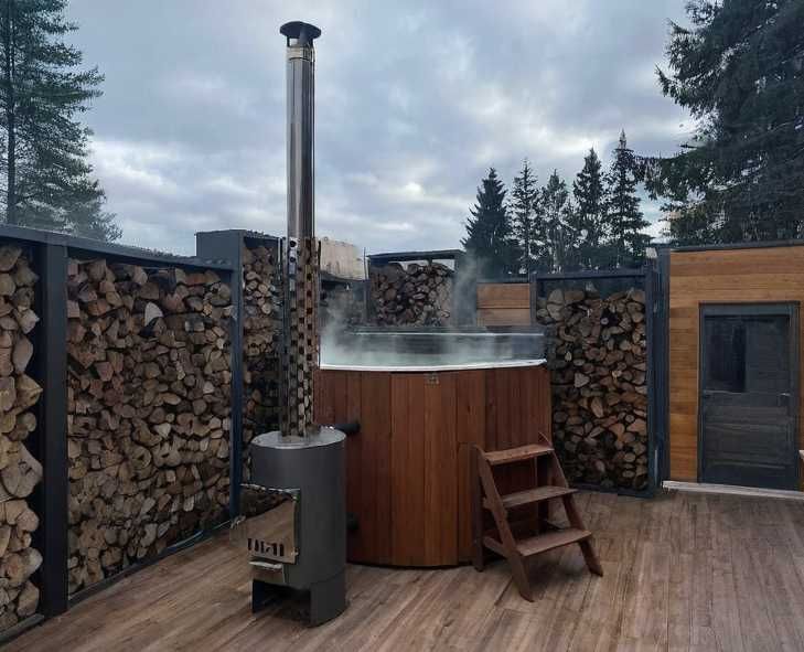 Balia ogrodowa Jacuzzi dla 2-8 osób | Gorąca beczka z piecem Hot Tube