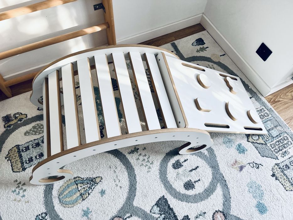 Bujak XL drewniany Montessori zjeżdżalnia wspinaczka