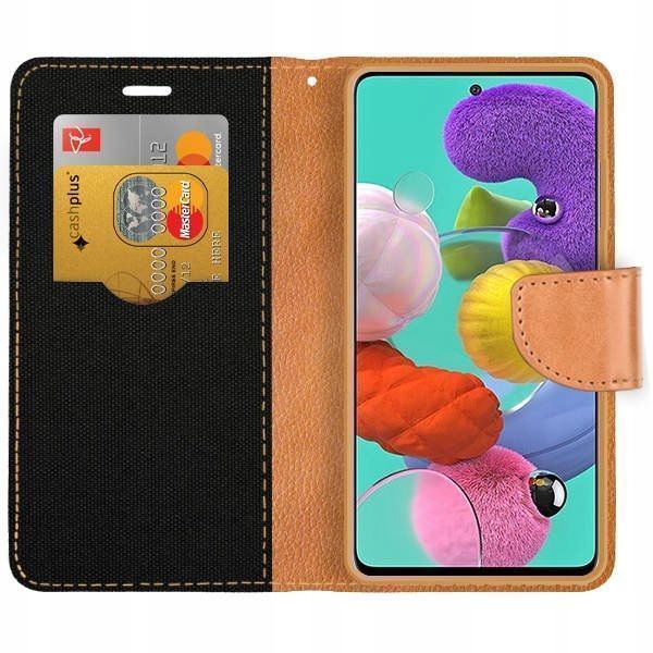 Kabura Canvas Book Pasuje Do Samsung A51 Czarny