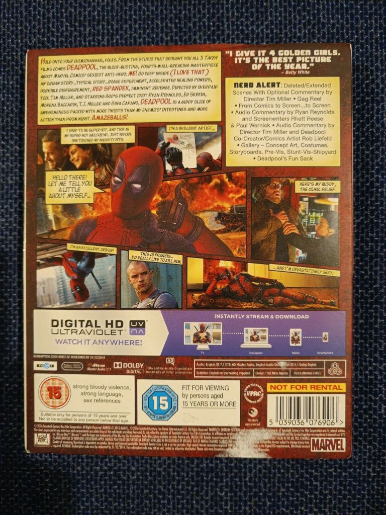 Blu ray do filme "Deadpool" - Ed. Especial (portes grátis)