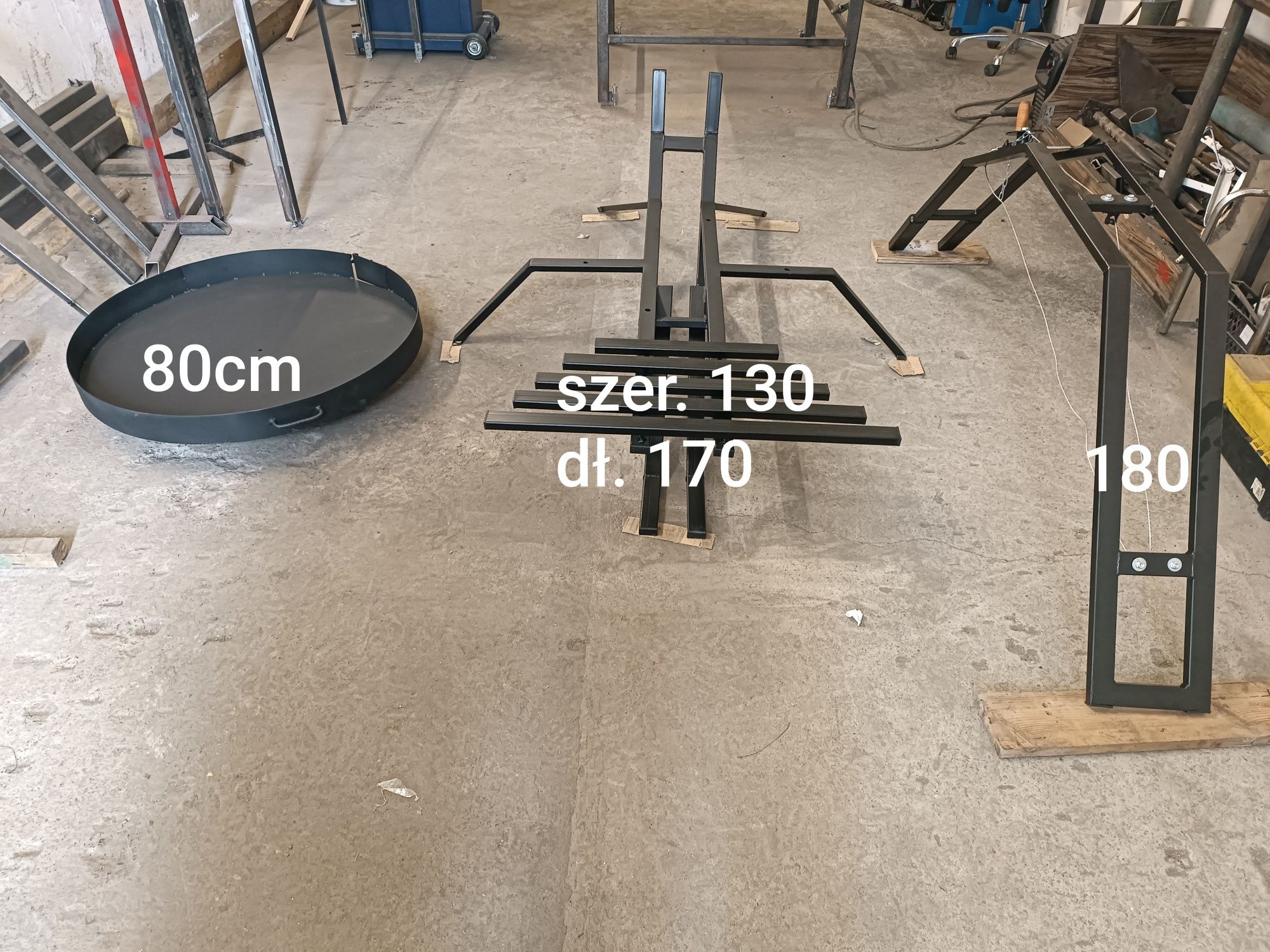 Grill ogrodowy duży ruszt 80cm