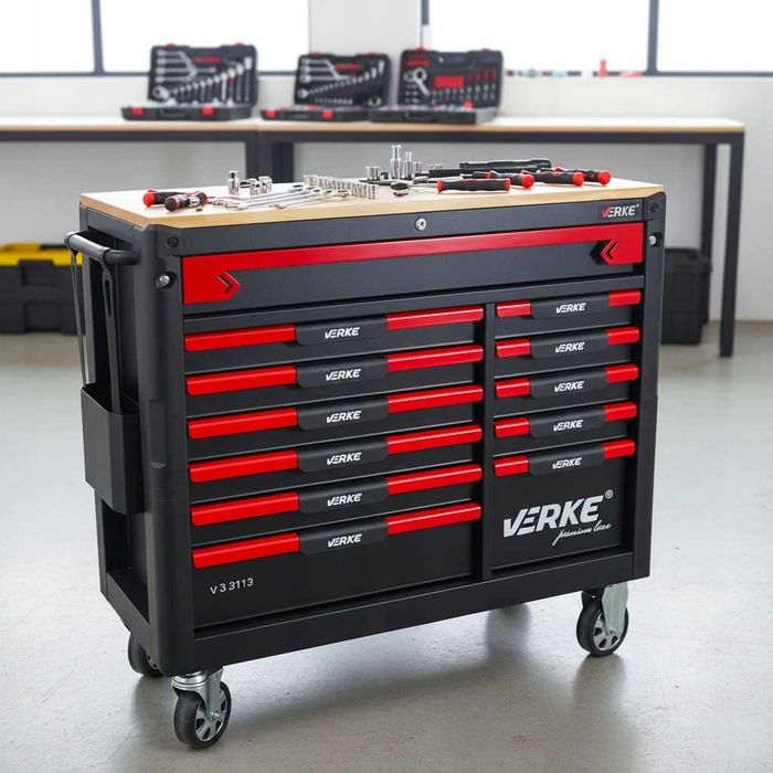 PROFESJONALNA SZAFKA Warsztatowa Wózek Narzędziowy 12 Szuflad XXL
