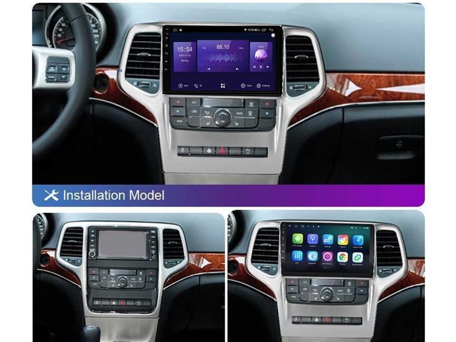 Radio samochodowe Android Jeep Grand Cherokee (9", UV, silver) 2008-12