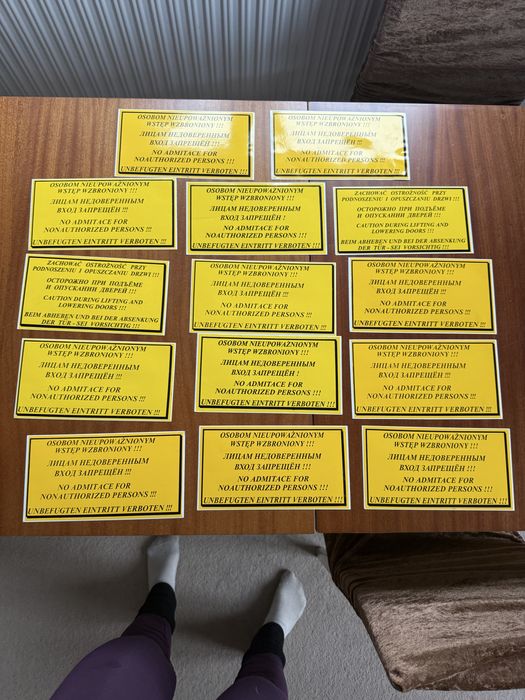 Nieupoważnionym osobom wstęp wzbroniony nalepki bhp