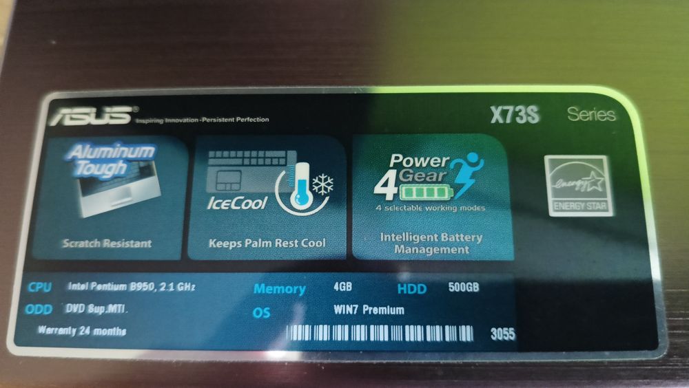 Notebook Laptop ASUS X73S-TY343V