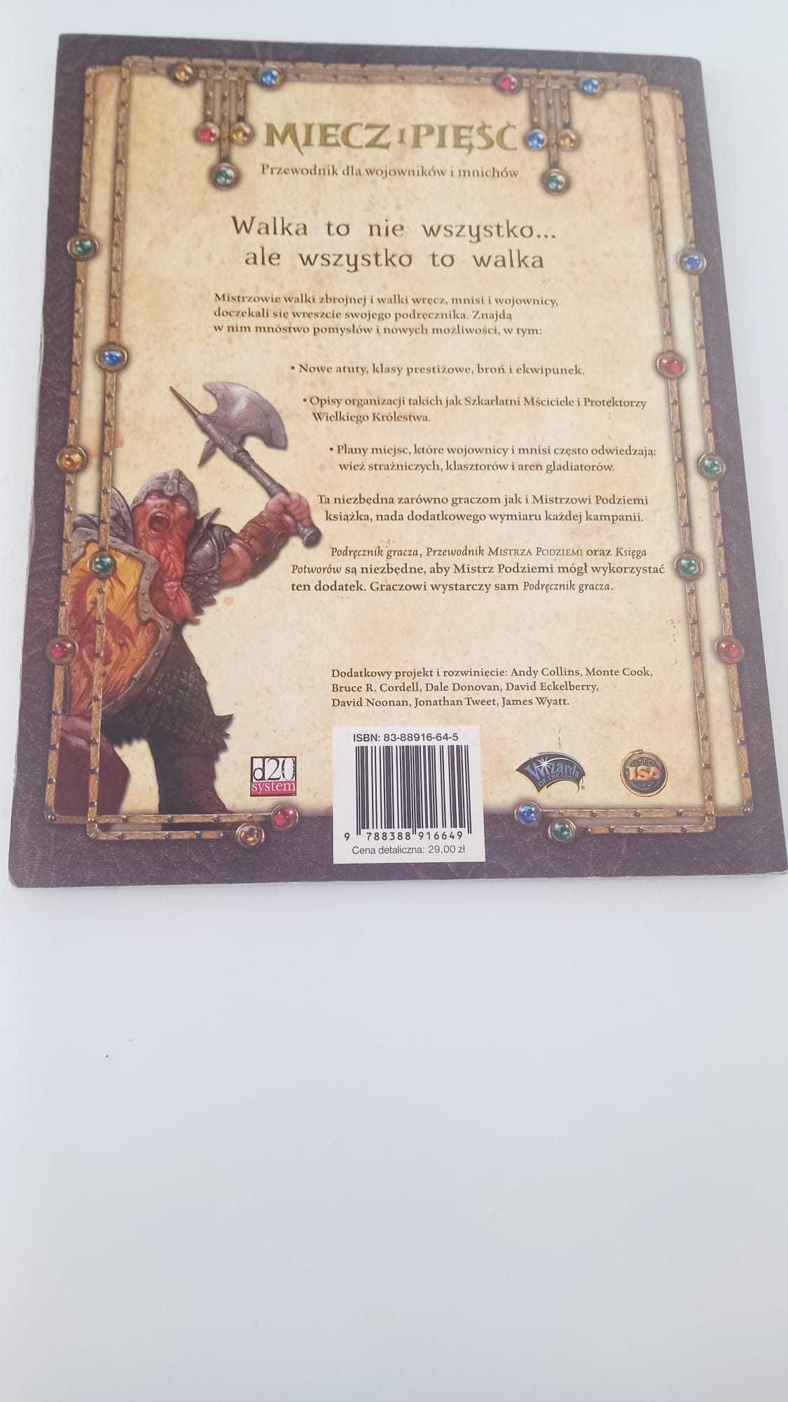Podręcznik Dungeons and Dragons D&D 3,5 Miecz i Pięść.