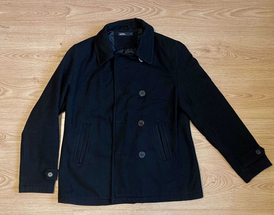 Casaco Peacoat Lã Preto Lefties, XL