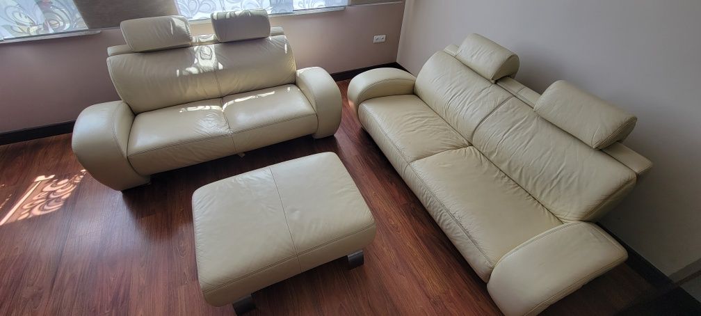 Zestaw wypoczynkowy- skóra,