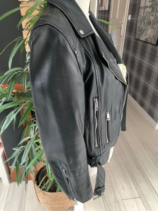 Zara krótka damska ramoneska 100% skóra naturalna M