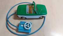 Stara zabawka Fiat 126p cabrio CZZ 4046 na kabel, PRL
