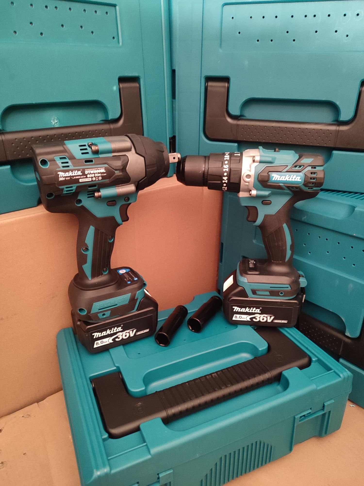 Набір 2в1 Акумуляторний гайковерт Makita Акумуляторний шуроповерт