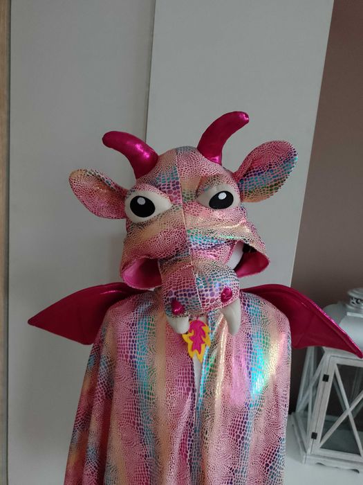 NOWY strój karnawałowy SMOKA DINOZAURA SMOCZYCA kostium 98/116 (310)