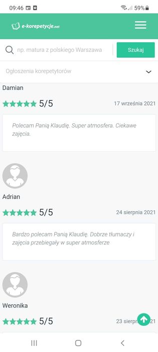 Korepetycje z polskiego do matury P/R i egzaminu 8 klas KURSY ONLINE