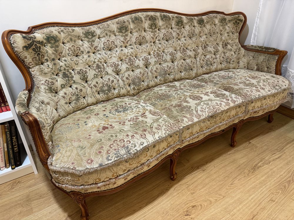 Sofa, fotel, 200 cm, ludwik, retro