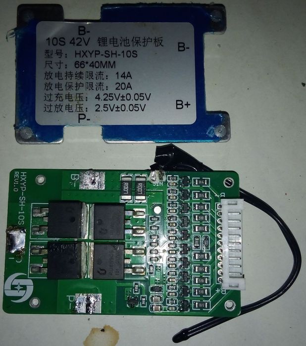BMS БМС 10S  Li - ion плата захисту з балансуванням