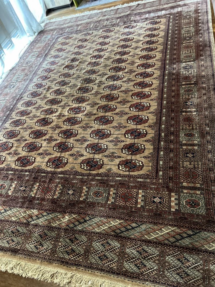 Tapete bukhara, original,pura lã feito à mao, lavado XXL 350x250