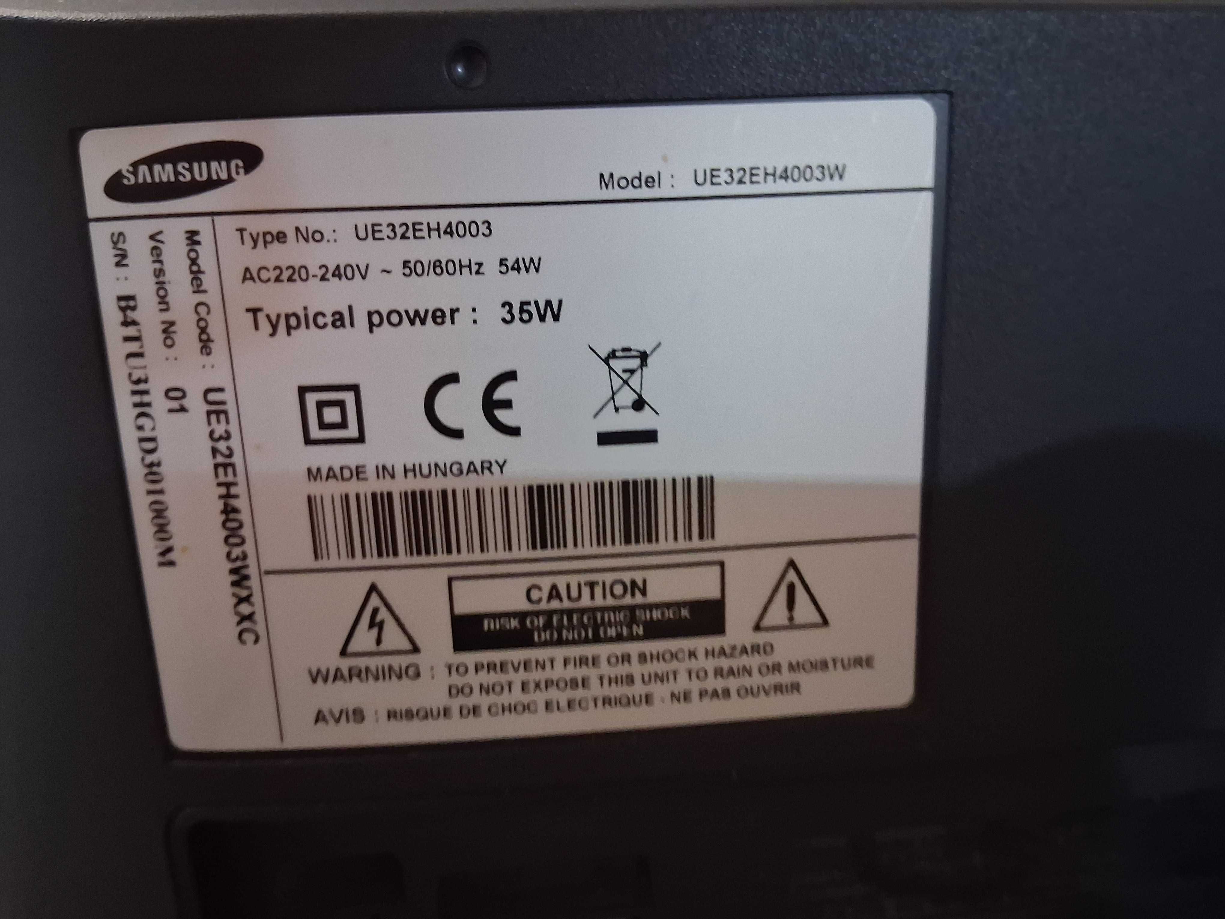 TV Samsung, 50/60Hz, 35 W ,81,3 cm ,HD 1366 x 768 pixels 16:9