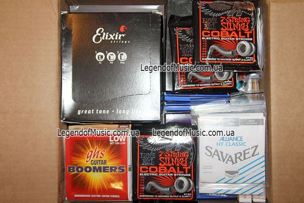 Струны Elixir, Ernie Ball, D'Addario, GHS, Martin Savarez оригинал США