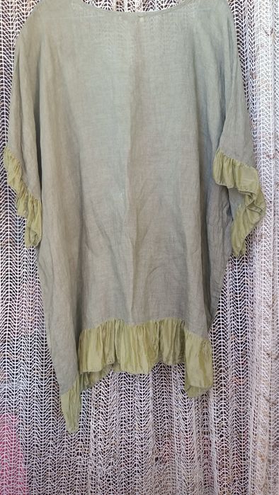 Льняная .итальянская бохо туника лен 100%