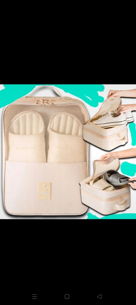 Duża kosmetyczka firmy trąbek kolor żółty z siatka na buty
