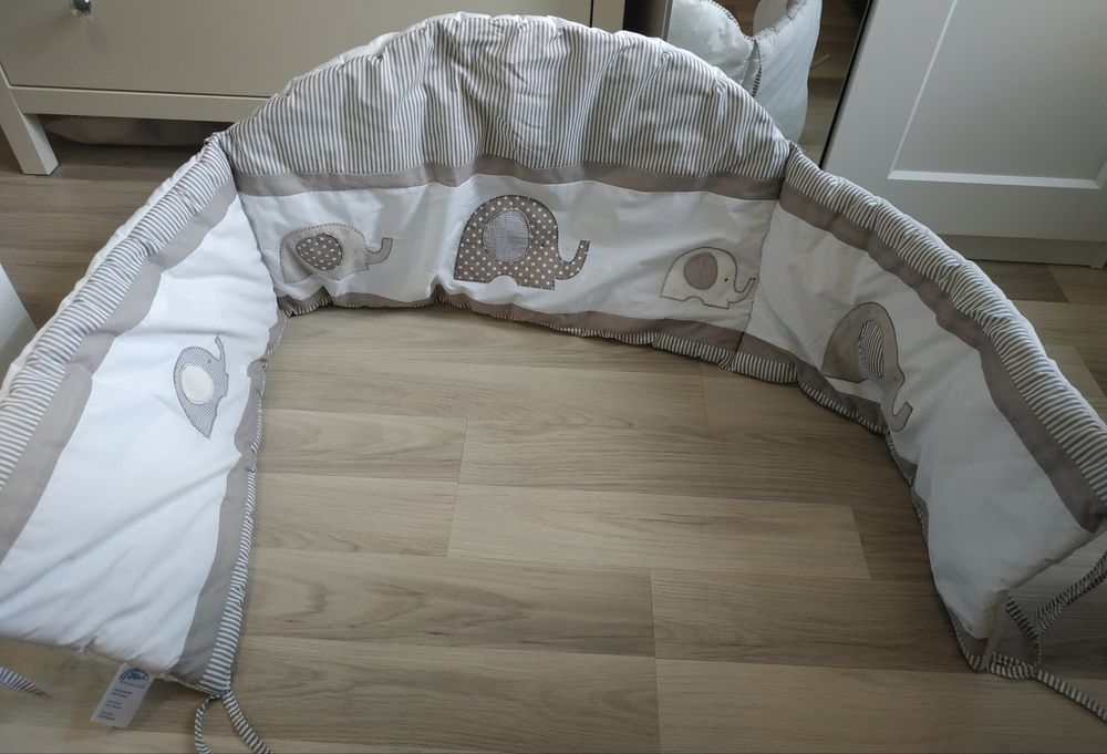 Ochraniacz do łóżeczka 170 cm  30 w słoniki alvi dziewczynka chłopiec