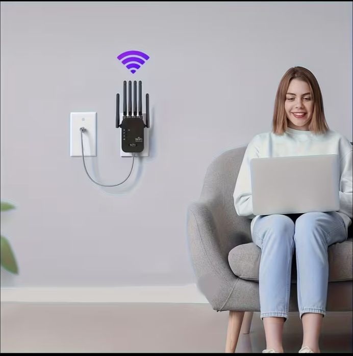 Ретранслятор WI FI підсилювач сигналу, WI-FI6, 300m, 2.4 Ггц