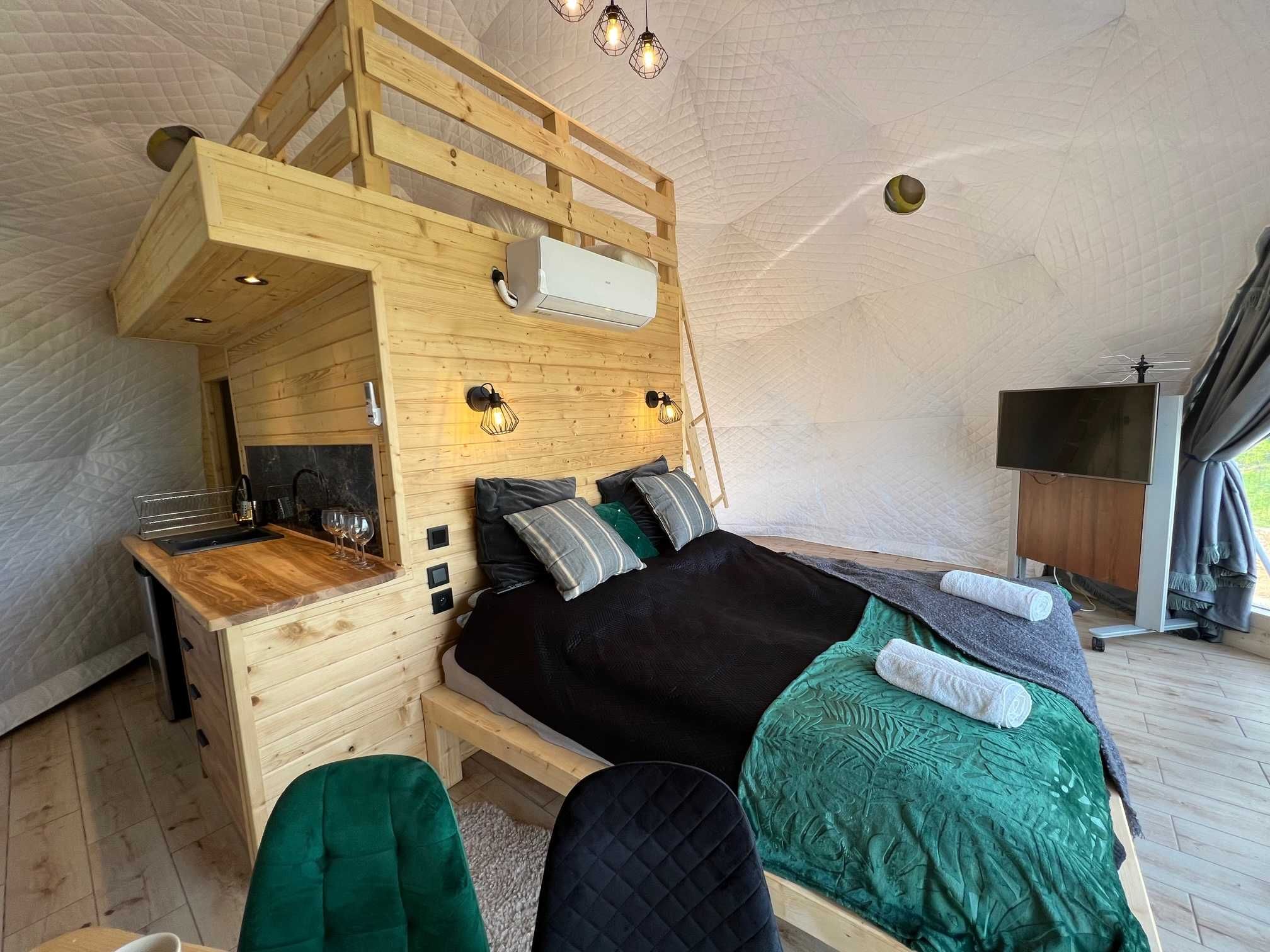 Namiot Sferyczny Glamping - domek  35m2, dostępne od ręki