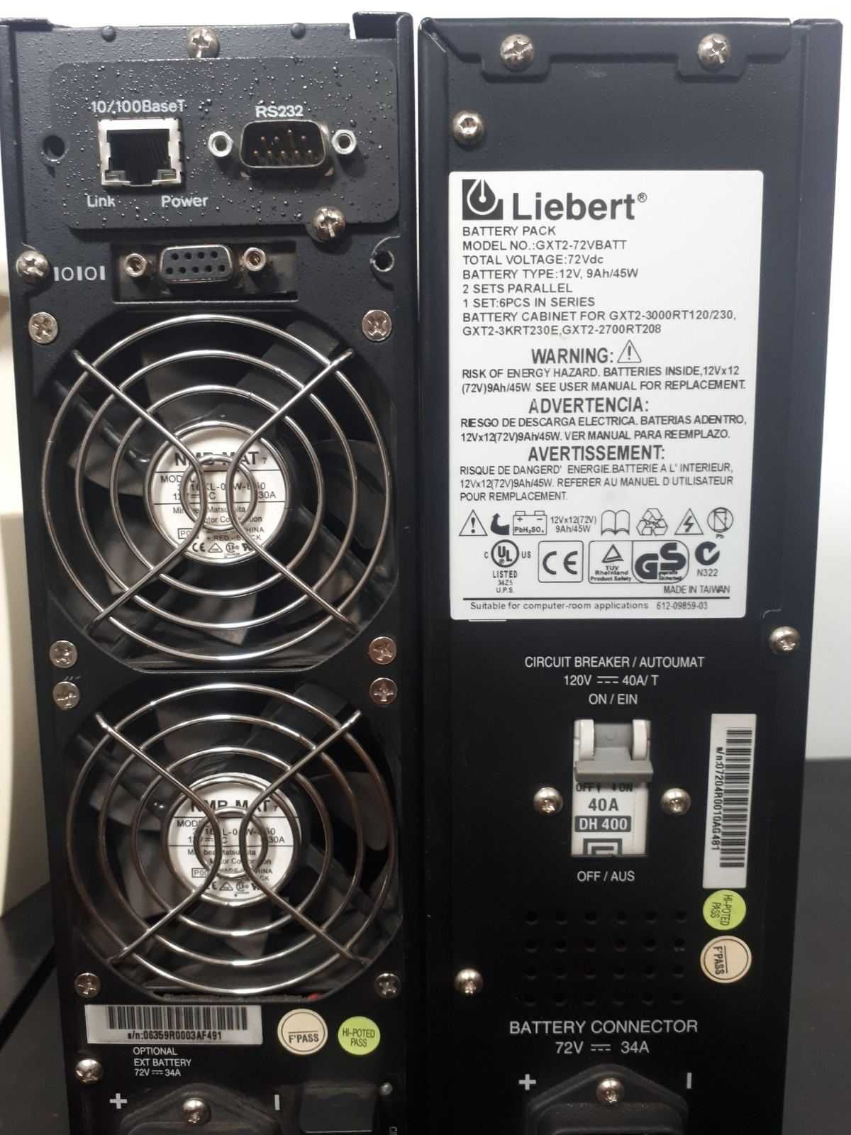 UPS ДБЖ Liebert GXT2-3KRT230E + Liebert baterry pack