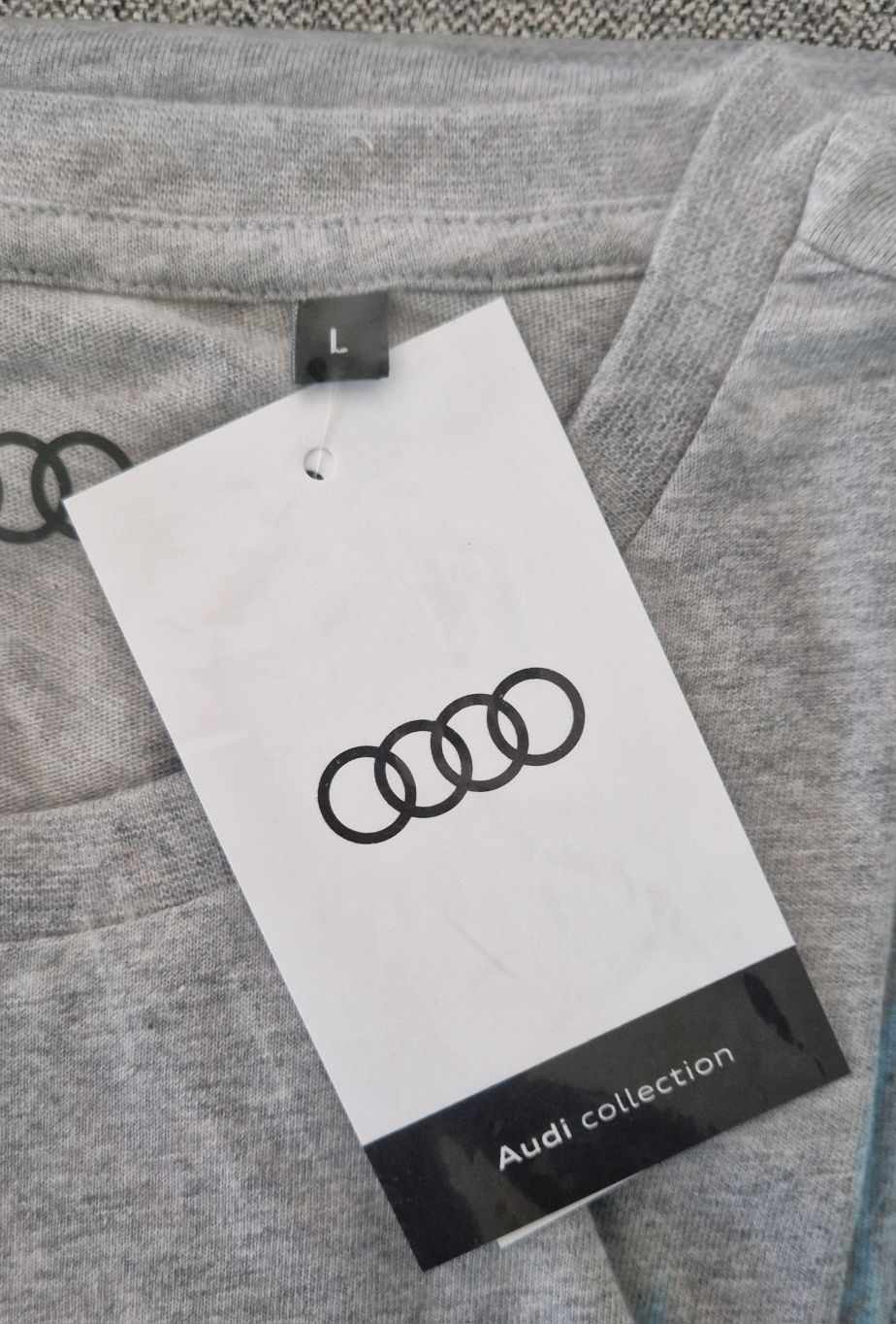 Audi t-shirt 4 ringi szary L