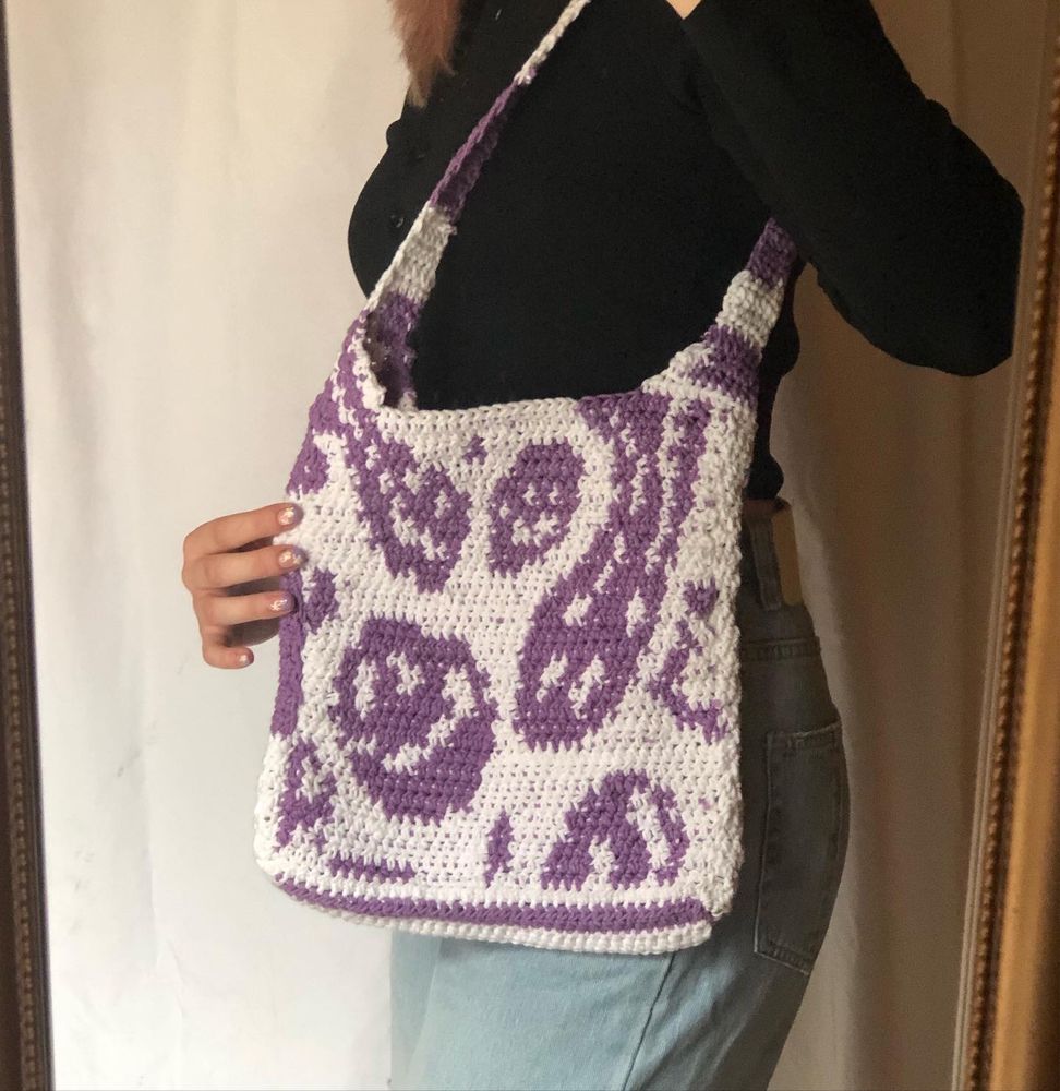 Torba na ramię crochet handmade szydełko