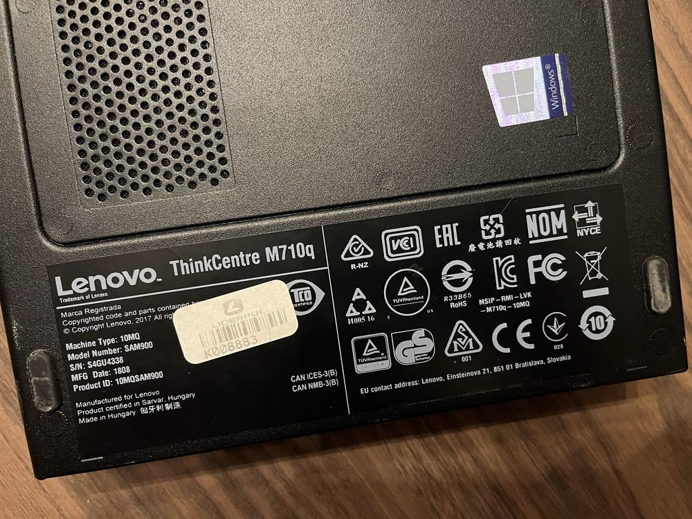 Intel Komputer stacjonarny lenovo thinkcenter m710q