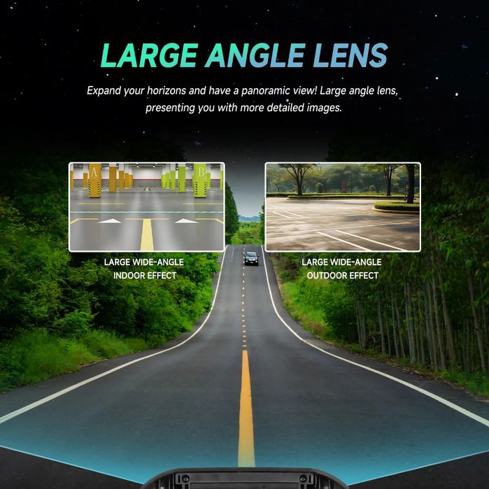 Mini Câmara FullHD marcha atrás na placa de matrícula visão nocturna