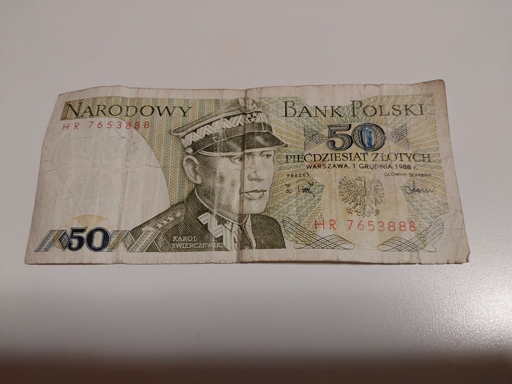 Banknoty PRL 50zł  rok 1988