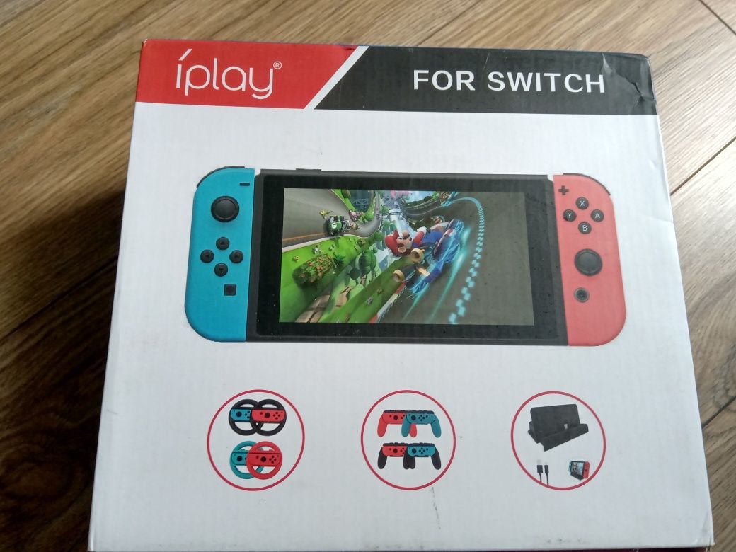Zestaw akcesoriów do gier iPLAY Switch Zestaw 10 w 1 z rączką Kierowni