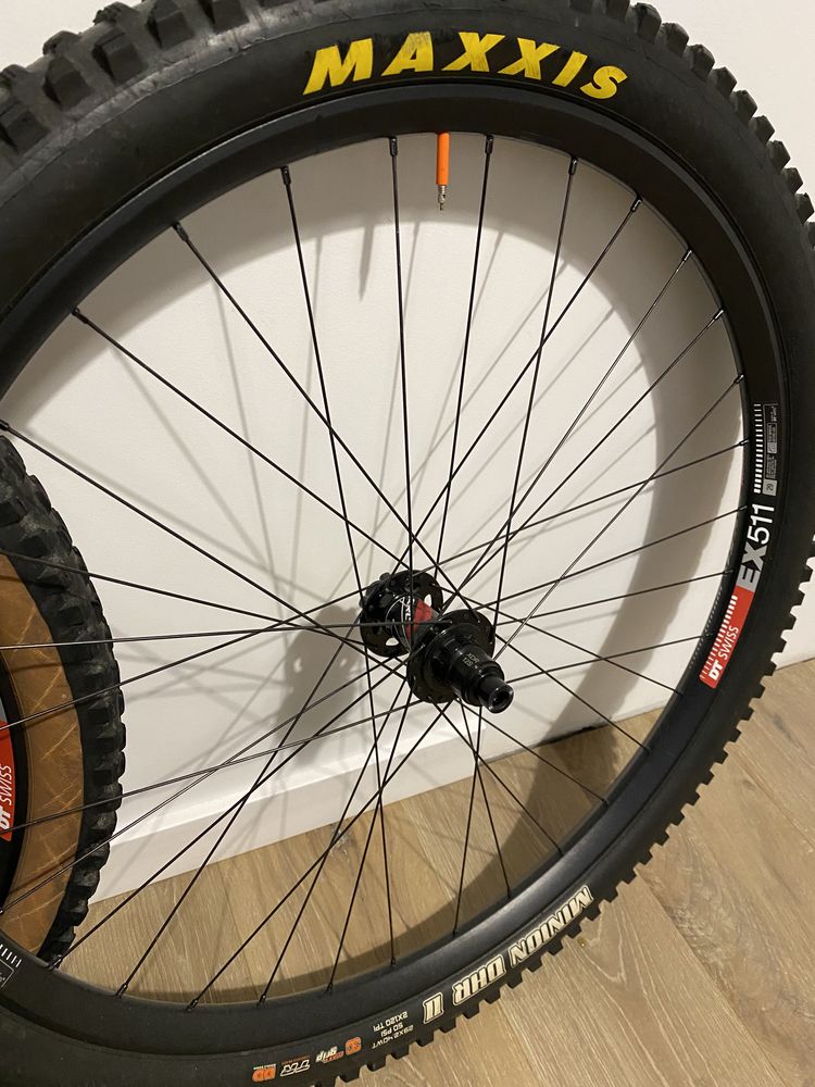 Koła 29 mtb enduro dh boost DT Swiss arc xd is MAXXIS dhf dhr Tubolito